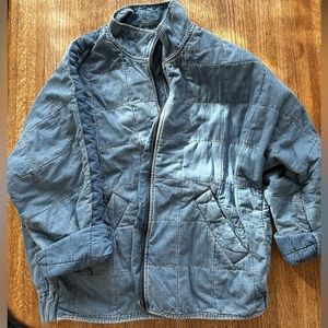Freepeople Dolman quilted jean jacket